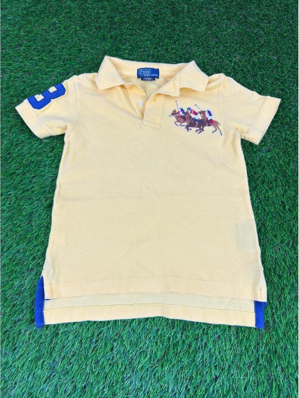 Polo Ralph Lauren Kids Big Pony Polo Shirt Yellow 4/4T